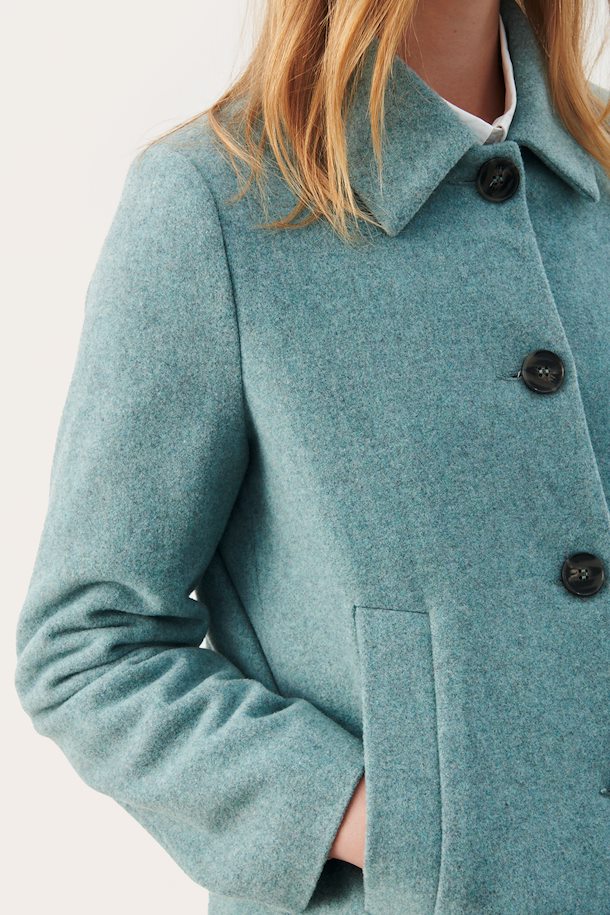 
                      
                        Part Two coat in Aqua color
                      
                    