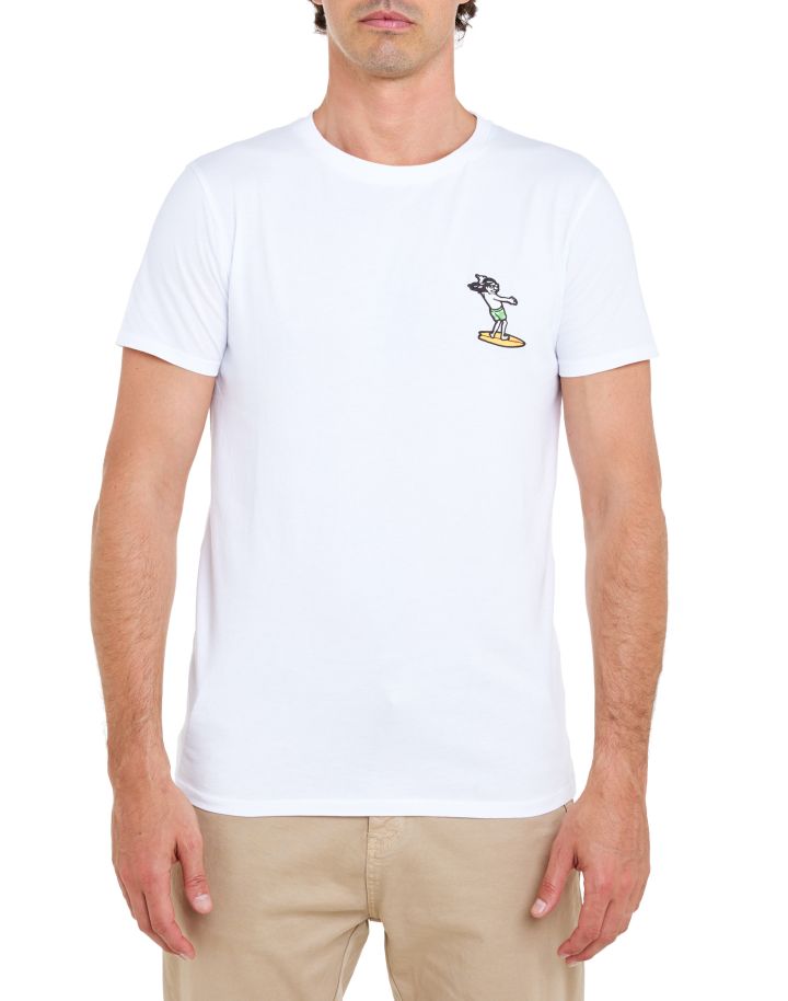 T-Shirt Pullin de couleur Blanc