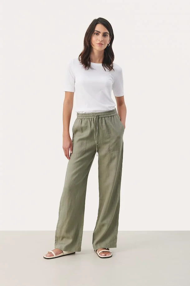 
                      
                        Part Two trousers in Vetiver color
                      
                    