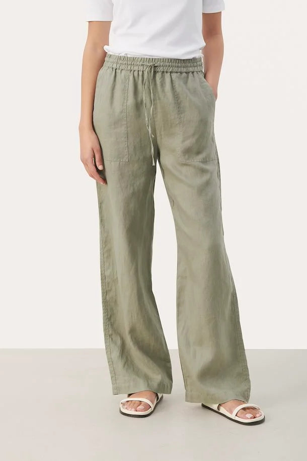 
                      
                        Part Two trousers in Vetiver color
                      
                    