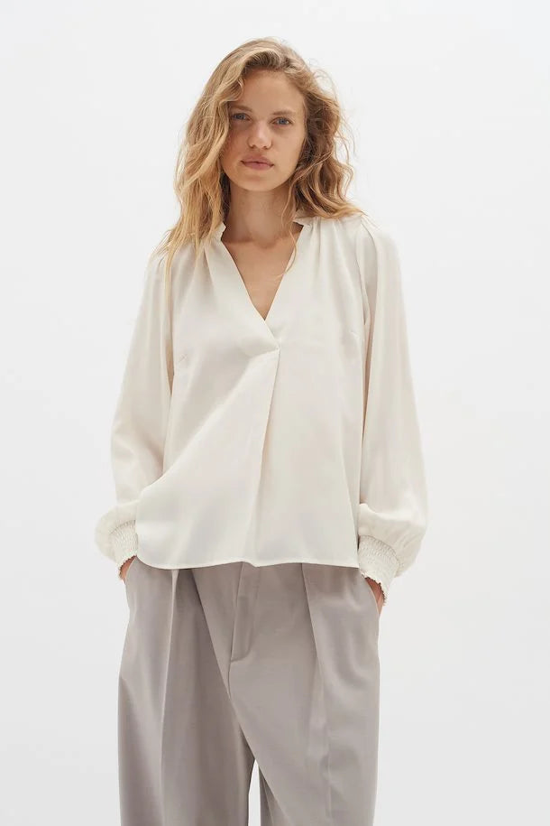 Blouse Huxie Inwear de couleur Blanc