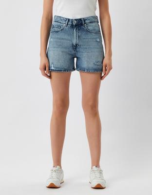 Short En Denim Hugo Boss de couleur Bleu