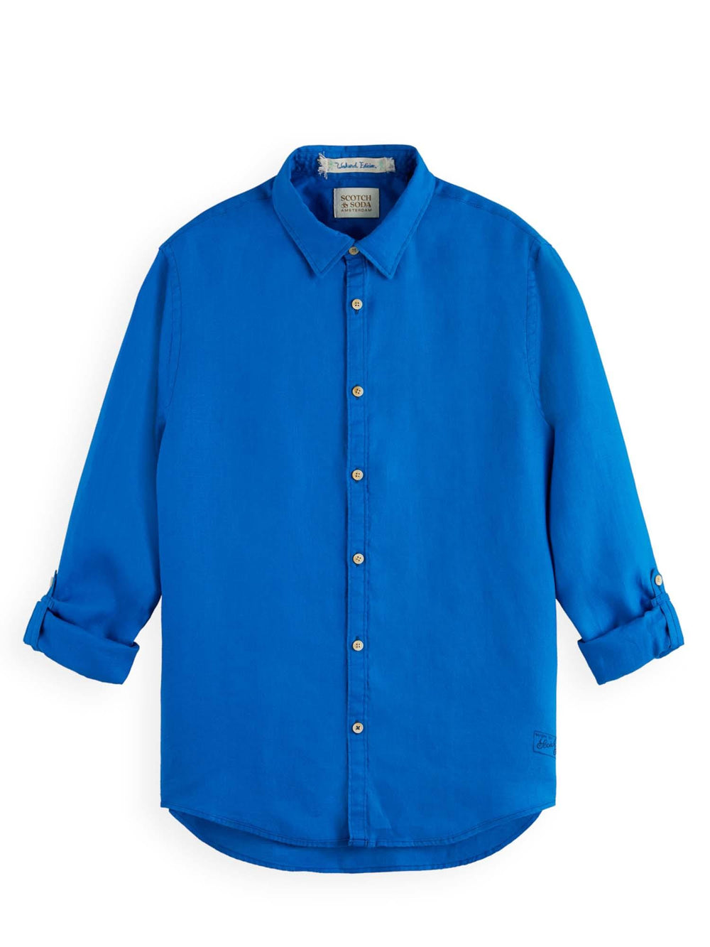 Scotch&Soda Linen Shirt in Blue color