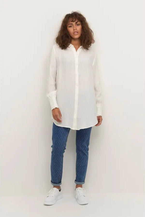 Wilma Cream Shirt in White color