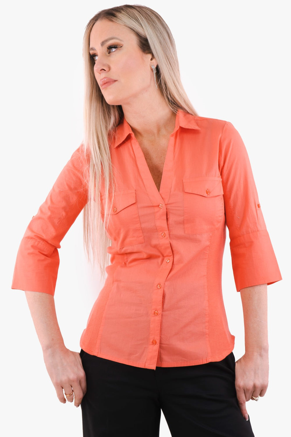 Blouse Part Two de couleur Corail