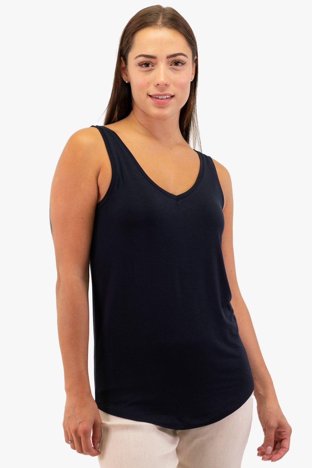 Camisole David De Couleur Marine (Davi-T2618) Femme