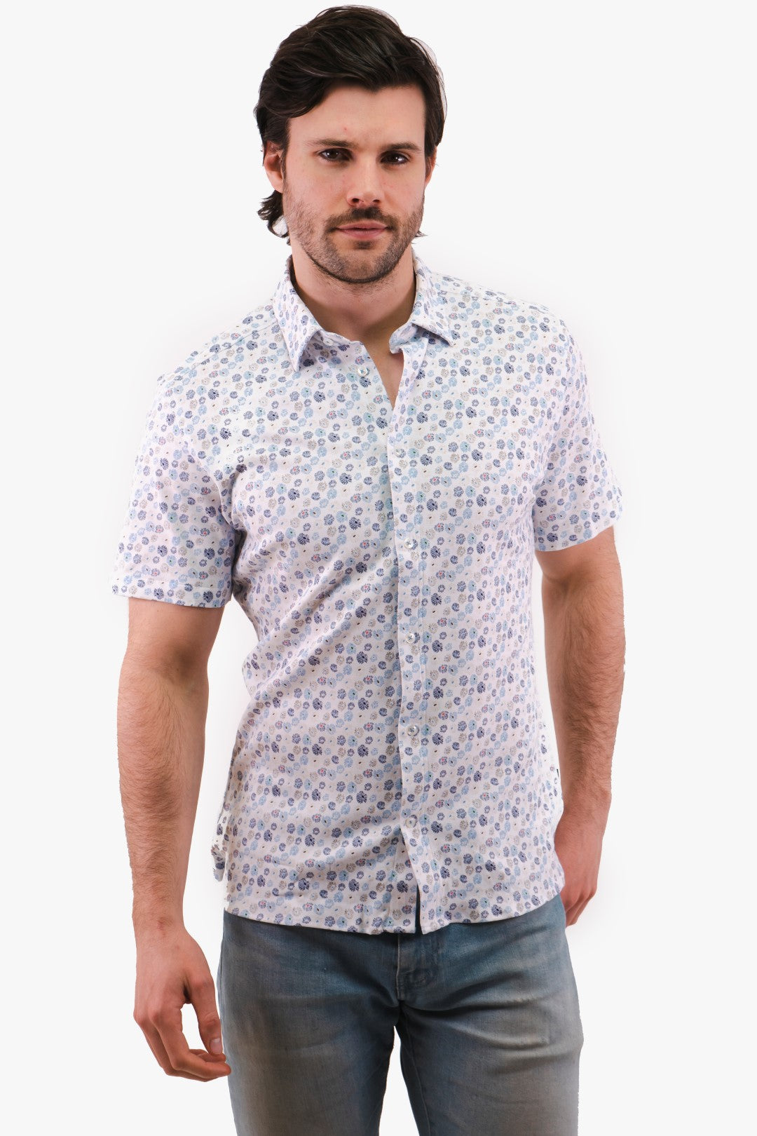 Hörst Short Sleeve Shirt in Blue color