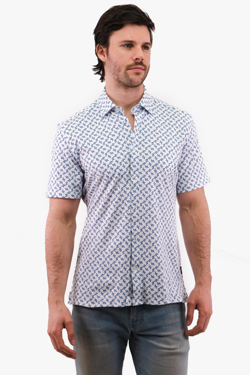 Hörst Short Sleeve Shirt in Blue color