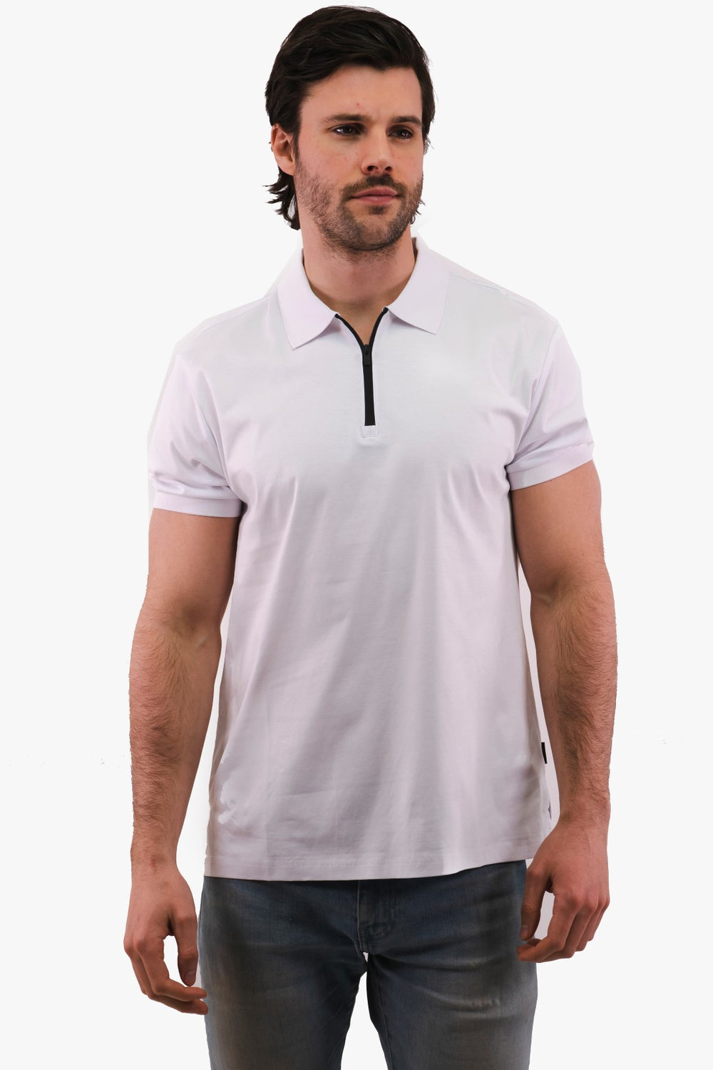 Polo Shirt With Zip Hörst in White color