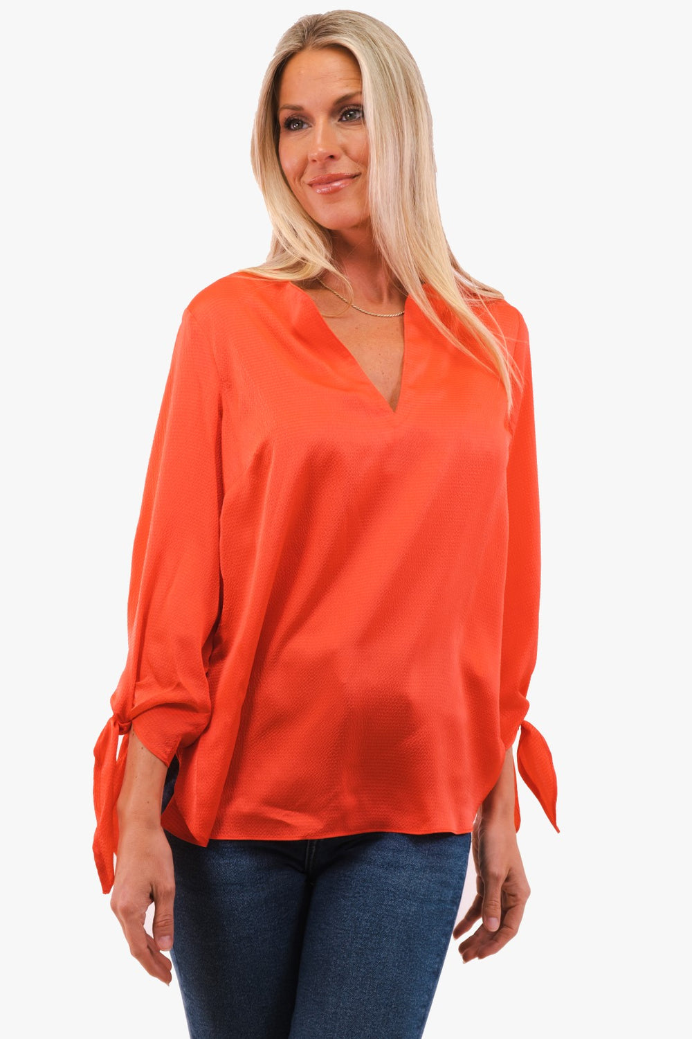 Michael Kors Geranium colored blouse