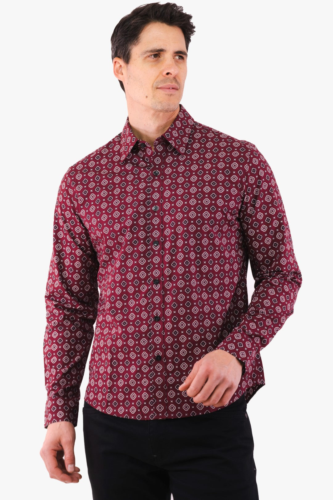 Chemise Michael Kors de couleur Bordeaux