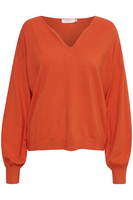 Dela Cream Sweater in Coral color