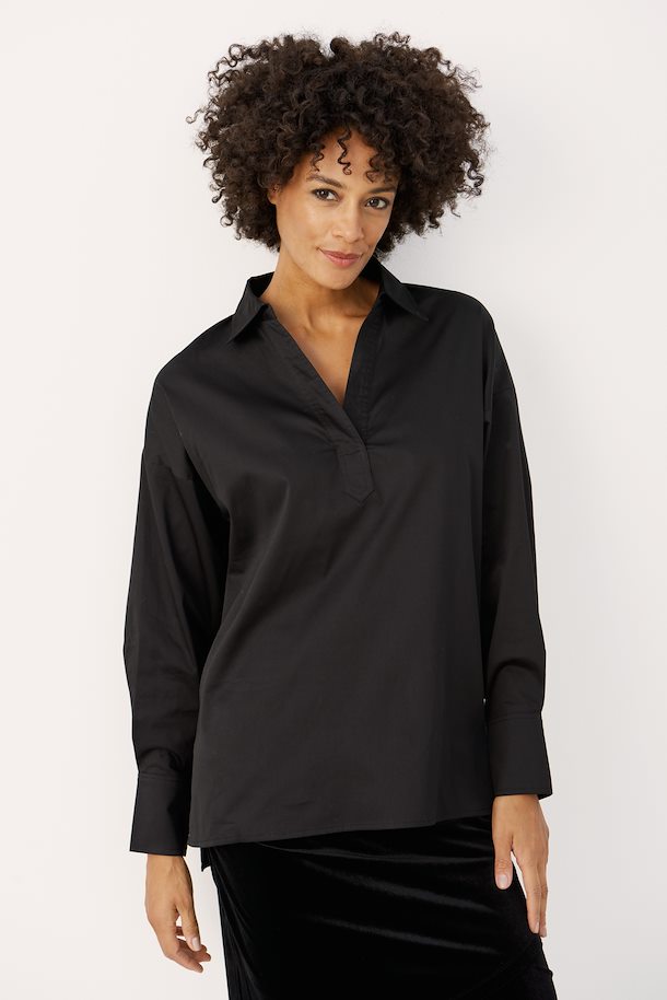 Blouse Part Two de couleur Noir