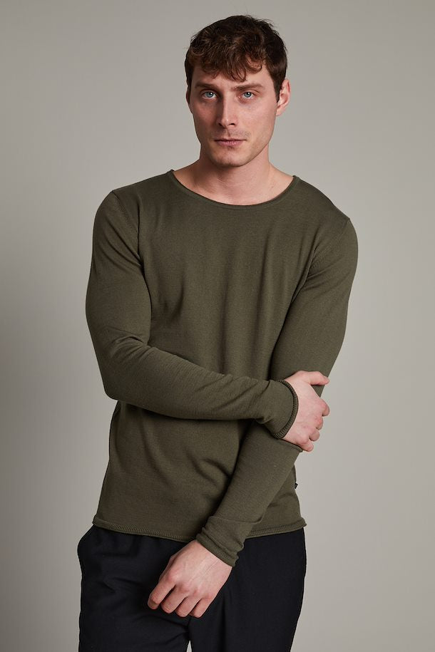 Chandail Manches Longues Matinique De Couleur Olive Homme