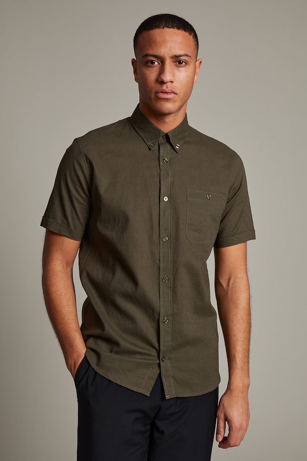 Chemise A Manche Courtes Matinique De Couleur Olive Homme