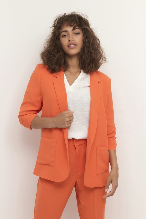 Jacket Cocamia Cream in Coral color