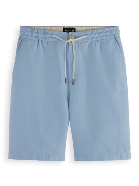 Short En Lin Scotch&Soda de couleur Ciel